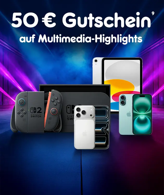 50&euro; Gutschein auf Multimedia Highlihts wie Iphones, Nintendo Switch, Tablates und mehr bei Netto Online