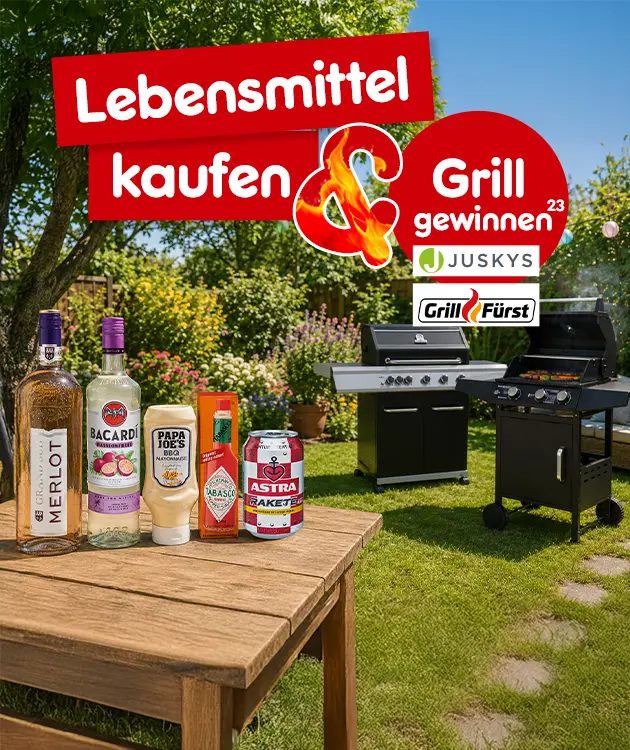 Lebensmittel kaufen und grill gewinnen bei netto online mit hochzahl 23 verweisend auf rechtstexte