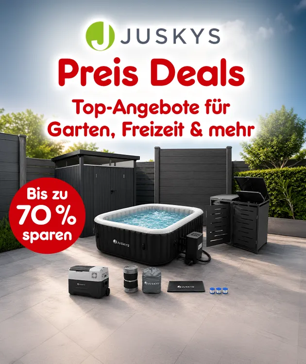 Juskys preis Deals mit Top Angeboten f&uuml;r Garten, Freizeit und mehr mit bis zu 70 Prozent sparen bei Netto-Online.