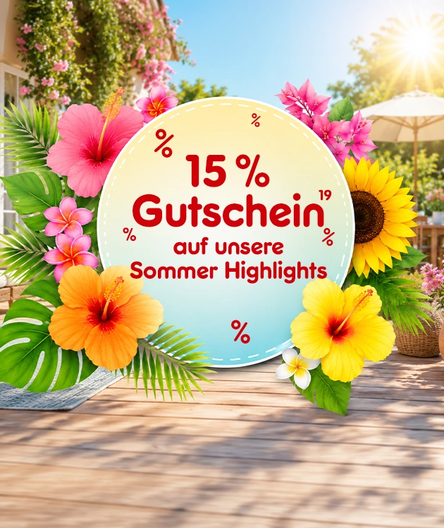 Mache deinen Garten zum Lieblingsplatz mit 10% und Hochzahl 7 als Hinweis auf Rechtstext bei Netto-Online