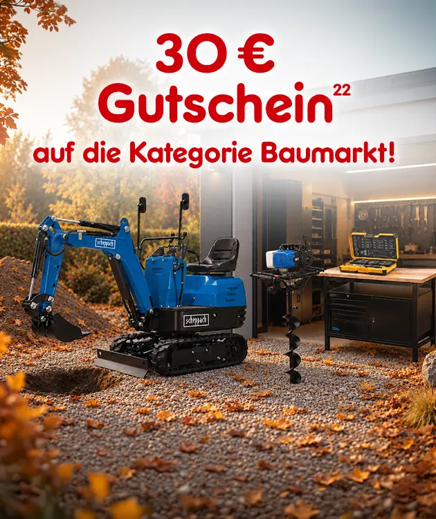 30&euro; Gutschein auf die Kategorie Baumarkt bei Netto Online mit Hochzahl 22 als Hinweis auf Rechtstext