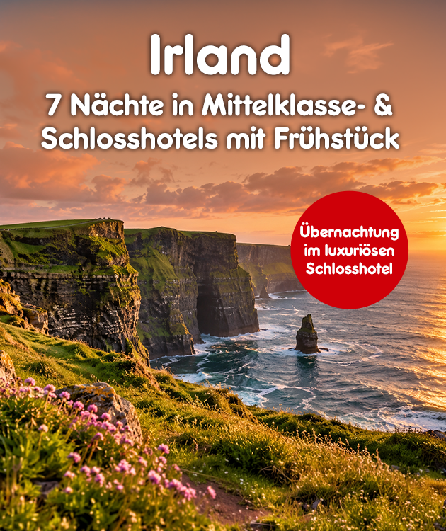 7 N&auml;chte in Mittelklasse - und Schlosshotels mit Fr&uuml;hst&uuml;ck, &Uuml;bernachtung im luxuri&ouml;sen Schlosshotel bei Netto Reisen