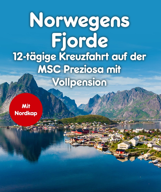12-t&auml;gige Kreuzfahrt auf der MSC Preziosa mit Vollpension