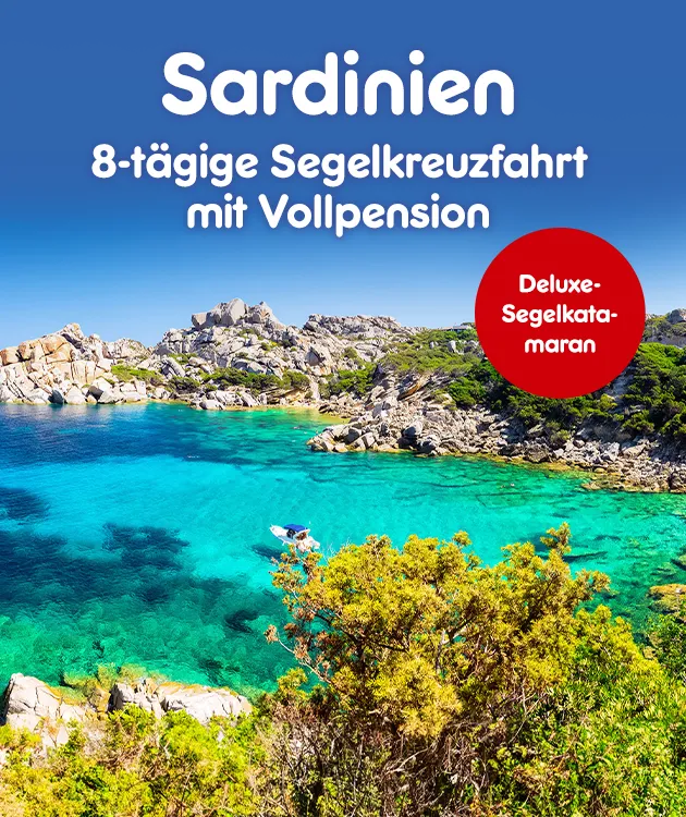 Sardinien. 8t&auml;gige Segelkreuzfahrt mit Vollpension und Deluxe-Segelkatamaran bei Netto-Online
