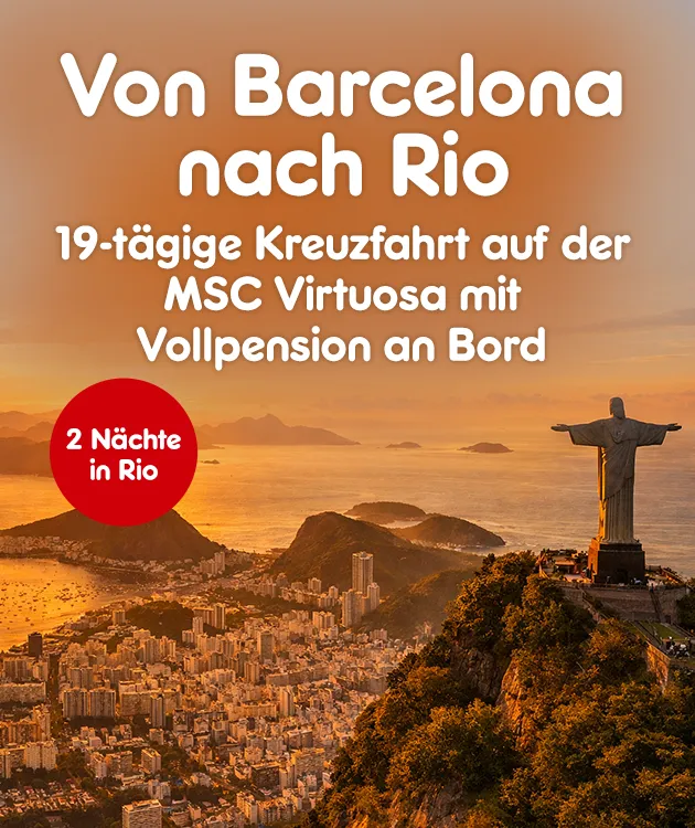 19-t&auml;gige Kreuzfahrt auf der MSC Virtuosa mit Vollpension an Bord