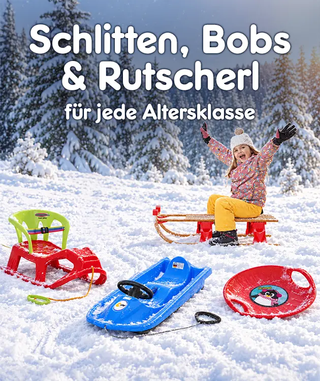 Schlitten, Bobs und Rutscherl f&uuml;r jede Altersklasse bei netto-oline.de