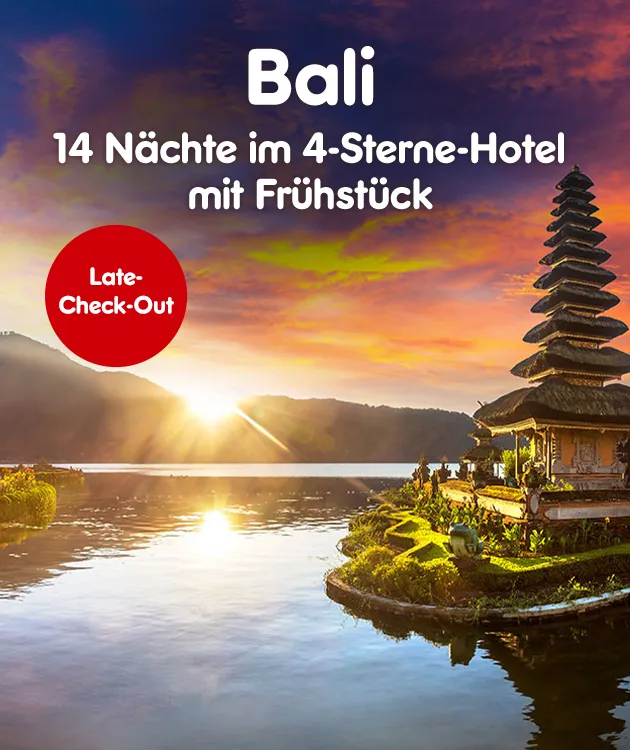14 N&auml;chte im 4-Sterne-Hotel mit Fr&uuml;hst&uuml;ck. Late-Check-Out