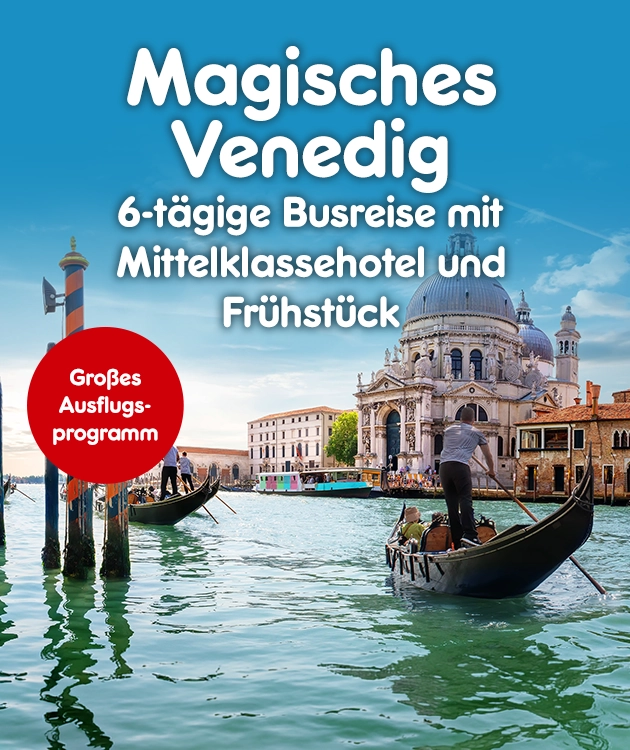 6-t&auml;gige Busreise mit Mittelklassehotels und Fr&uuml;hst&uuml;ck