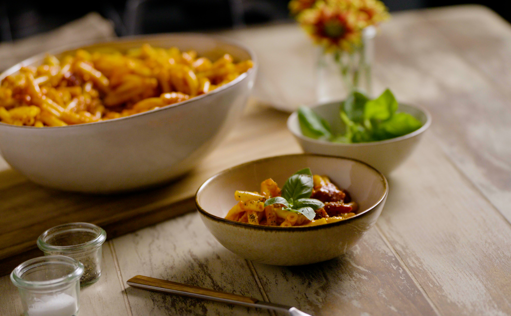 Unser NettoRezept für dich Makkaroni mit Paprikasauce