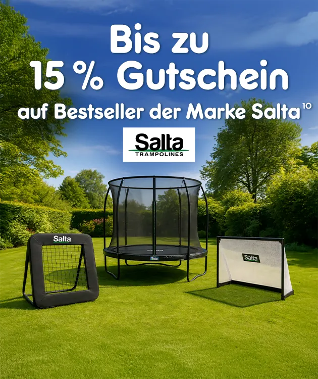 Bis zu 15 % Prozent Rabatt auf ausgew&auml;hlte Artikel der Marke Salta bei Netto Online, mit Hochzahl 10, die auf rechtliche Hinweise verweist