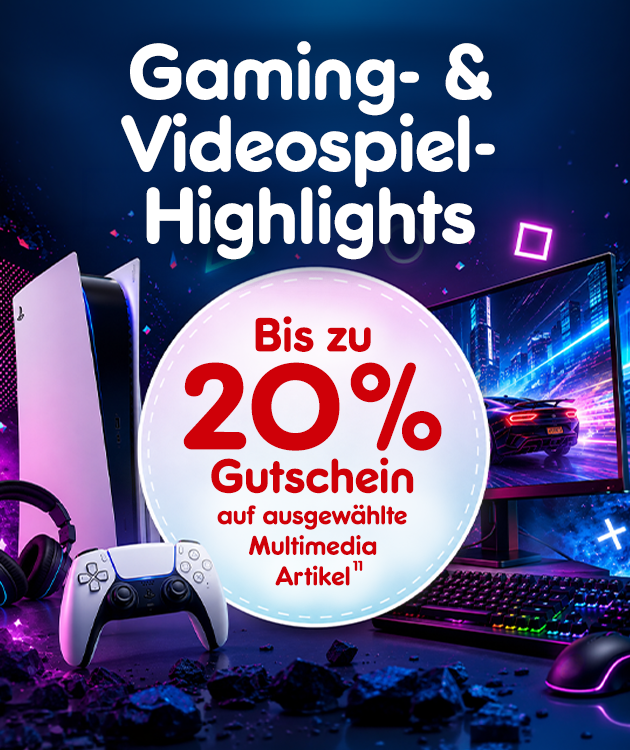 Gaming und Videospiel Highlights mit bis zu 20 Prozent Gutschein auf ausgew&auml;hlte Multimedia Artikel bei Netto Online mit Hochzahl 11 als Hinweis auf Rechtstext