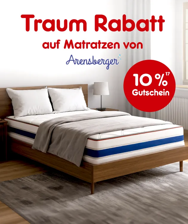 Trau Rabatt auf Matratzen von Arensberger. Bei Netto Online 10% Gutschein mit Hinweis auf Rechtliches.