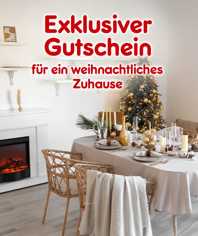 Exklusiver Gutschein für ein weihnachtliches Zuhause.