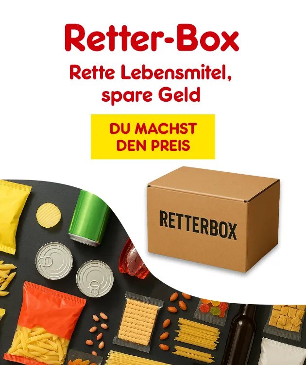 Retter Box Rette Lebensmittel, spare Geld. Du machst den Preis Bei Netto Markendiscount