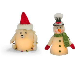 LED Eisbär Fredi oder Schneemann Bärbel