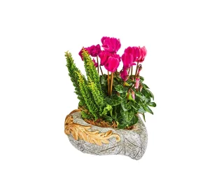 bepflanzte Grabdekoration