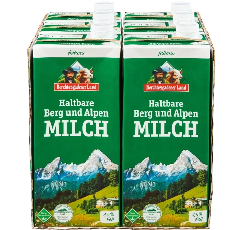 Haltbare Berg und Alpenmilch