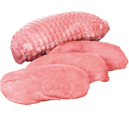 Puten-Schnitzel oder -Brustrollbraten