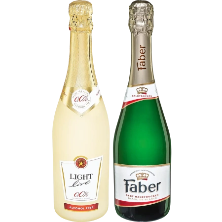Faber Sekt halbtrocken oder Light Live alkoholfrei