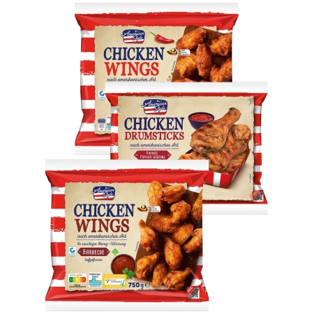 American Style Chicken Wings oder Drumsticks