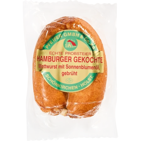 Hamburger gekochte Mettwurst