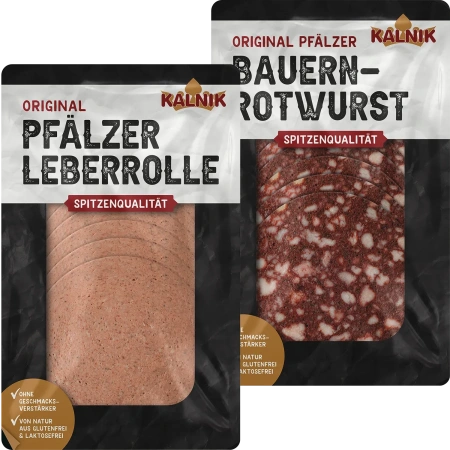 Pfälzer Bauernrotwurst oder Leberrolle
