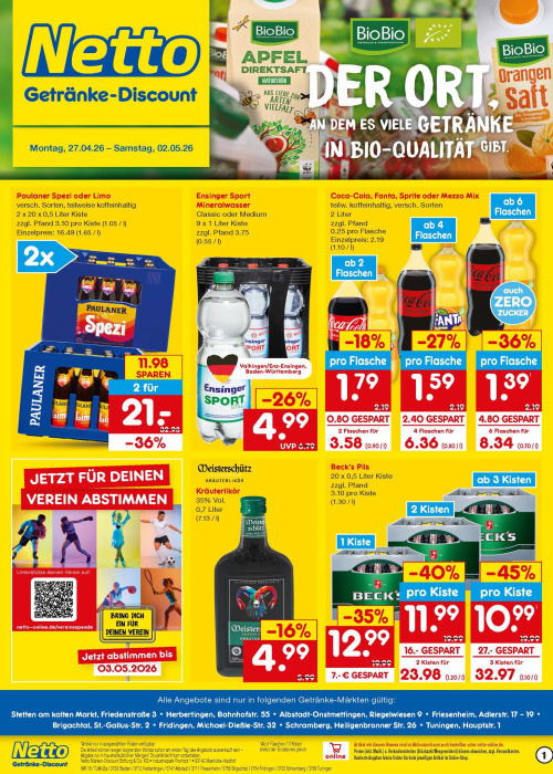 Getränkemarkt in deiner Nähe