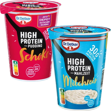 Dr. Oetker Protein Pudding, Porridge oder Milchreis