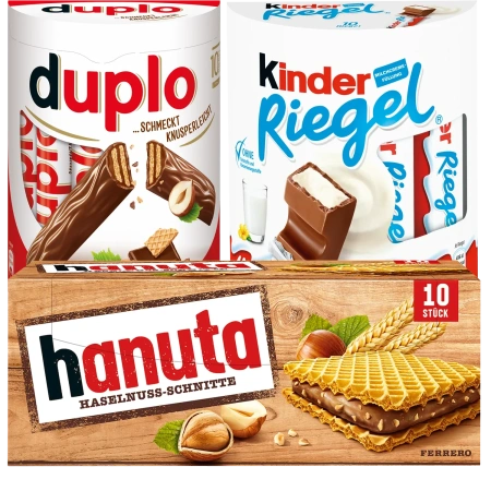 Duplo, Hanuta oder Kinder Riegel