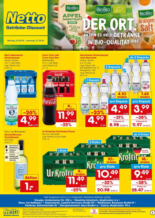 Getränkemarkt in deiner Nähe