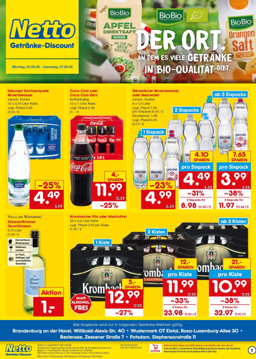 Getränkemarkt in deiner Nähe