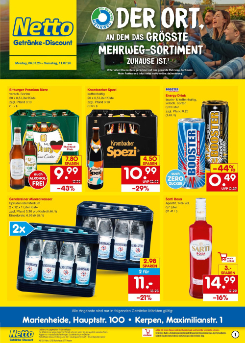 Getränkemarkt in deiner Nähe