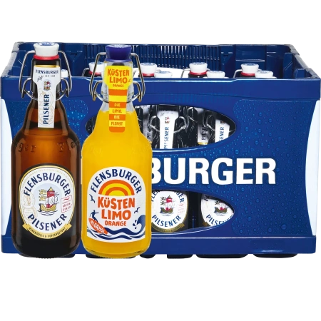 Flensburger Pilsener , Gold oder Küstenlimo Orange, Küstenmix