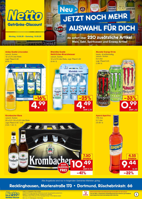 Getränkemarkt in deiner Nähe