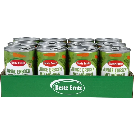 Erbsen mit Möhren sehr fein