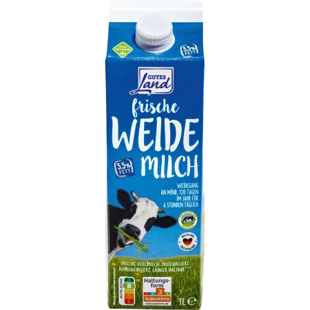 Frische Weidemilch