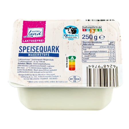 Speisequark laktosefrei