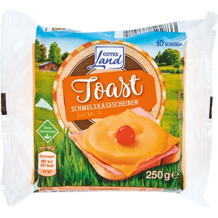 Schmelzkäsescheiben Toast