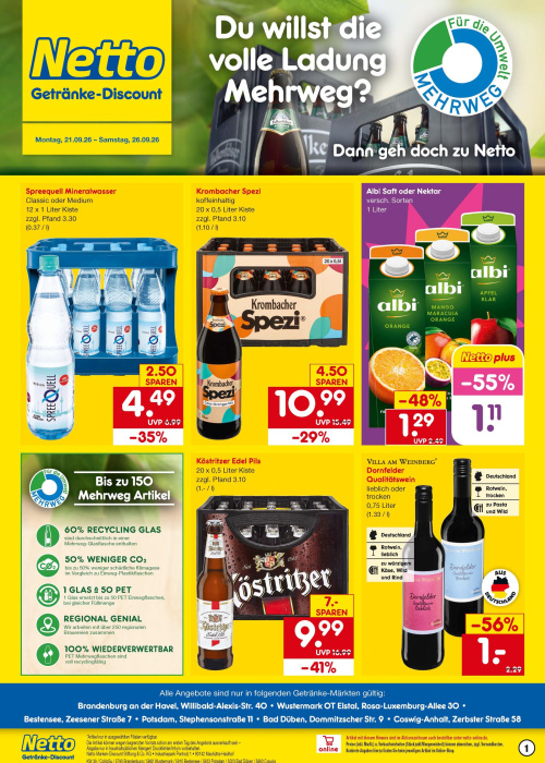 Getränkemarkt in deiner Nähe