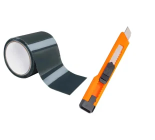 Reparatur-Klebeband mit Cuttermesser