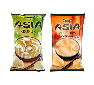 Reis- oder Krabbenchips