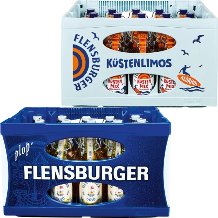 Flensburger Pilsener, Gold oder Küstenlimo Orange, Küstenmix
