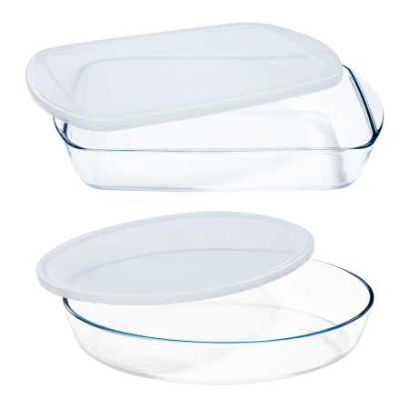 Glasauflaufform