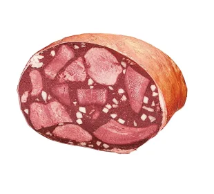 Thüringer Zungenwurst im Magen