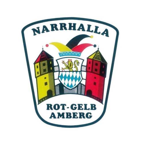 Logo Amberger Gesellschaft Narrhalla Rot-Gelb 1934 e. V.