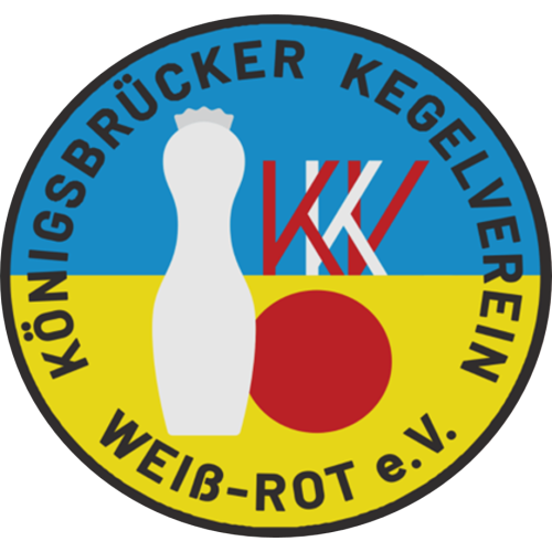 Logo Königsbrücker Kegelverein Weiß/Rot e. V.